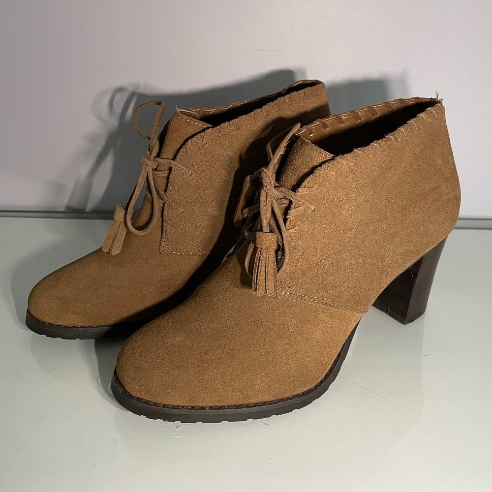 Lauren by Ralph Lauren Tan Leather Booties Size 9